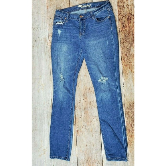 Old Navy Denim - CC - Old Navy Women's The Sweetheart Jeans 4 Regular Blue Distressed Destroyed